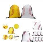 ST11588 Baseball Shape Drawstring Bag