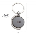 ST11590 Metal Circle Spinner Key Tag