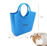 ST11630 Custom Silicone Beach Grocery Tote Bag