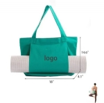 ST11407 Canvas Yoga Tote with Mat Pouch