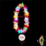 ST11757 Rainbow Flower Lei Necklace